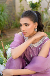 Alishba Kashif - AMETHYST ROMANCE - purple - silk - 3 Piece